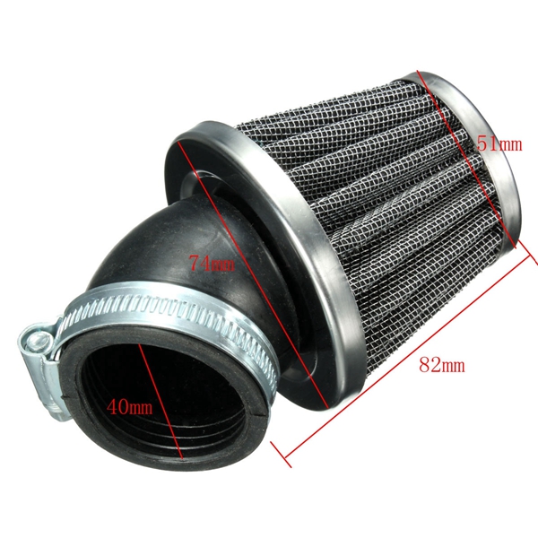 40mm-45-Degree-Air-Filter-Black-For-50cc-110cc-125cc-140cc-Pit-Dirt-Bike-Motor-Bike-1048996