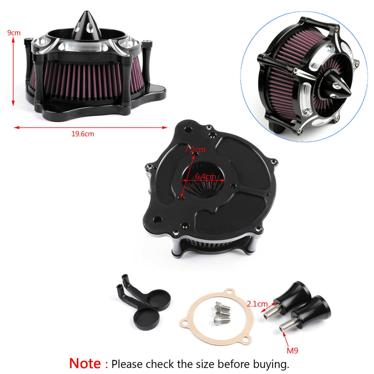 Air-Cleaner-Intake-Filter-For-Harley-TouringSoftailDynaGlideRocker-FXSBSE-1613680