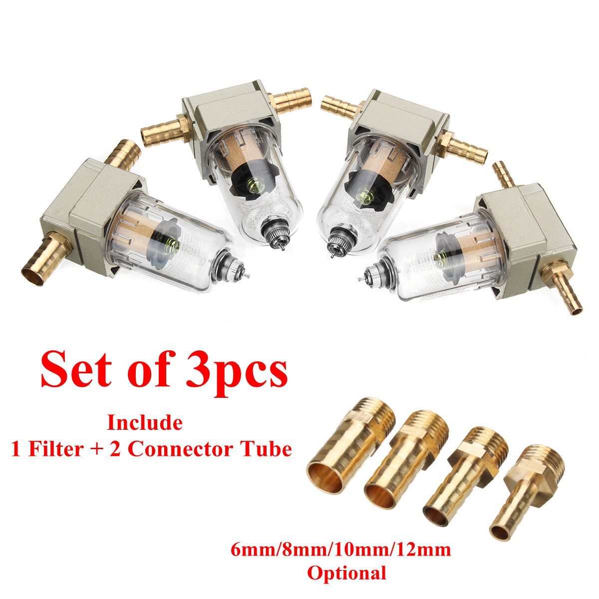 Engine-Oil-Catch-Tank-Reservoir-Can-Filter-w-2-Connector-Tube-1550372