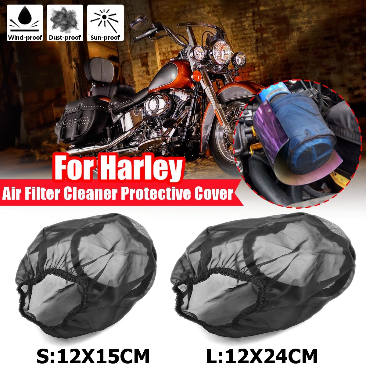 Waterproof-Air-Filter-Cleaner-Protective-Rain-Sock-Cover-Motorcycle-Universal-1657085