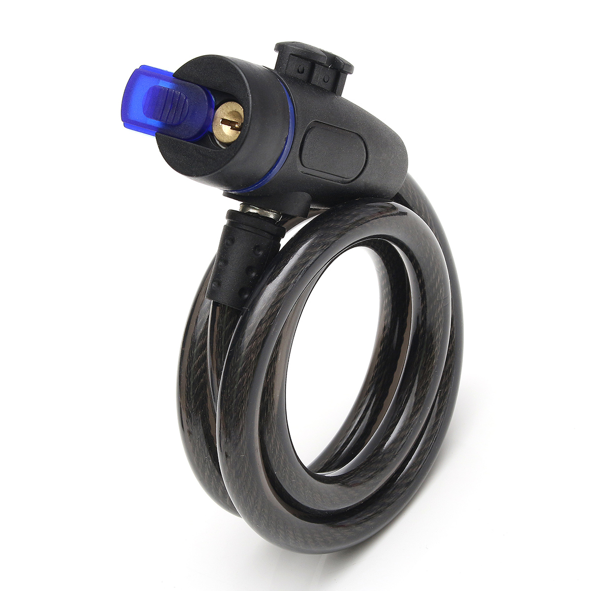 100cm-x-12mm-Black-Steel-Cable-Lock-w-2-Keys-Strong-Security-Chain-For-Motorcycle-Scooter-Bicycle-1148988