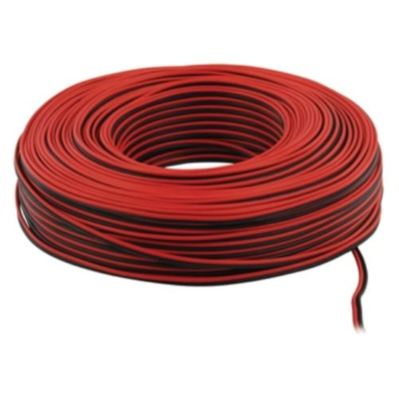100m-2-x-050mm-Audio-Cable-Loudspeaker-Speaker-Wire-BlackRed-HiFiCar-Motorcycle-1424019