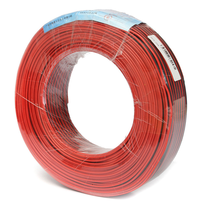 100m-2-x-050mm-Audio-Cable-Loudspeaker-Speaker-Wire-BlackRed-HiFiCar-Motorcycle-1424019