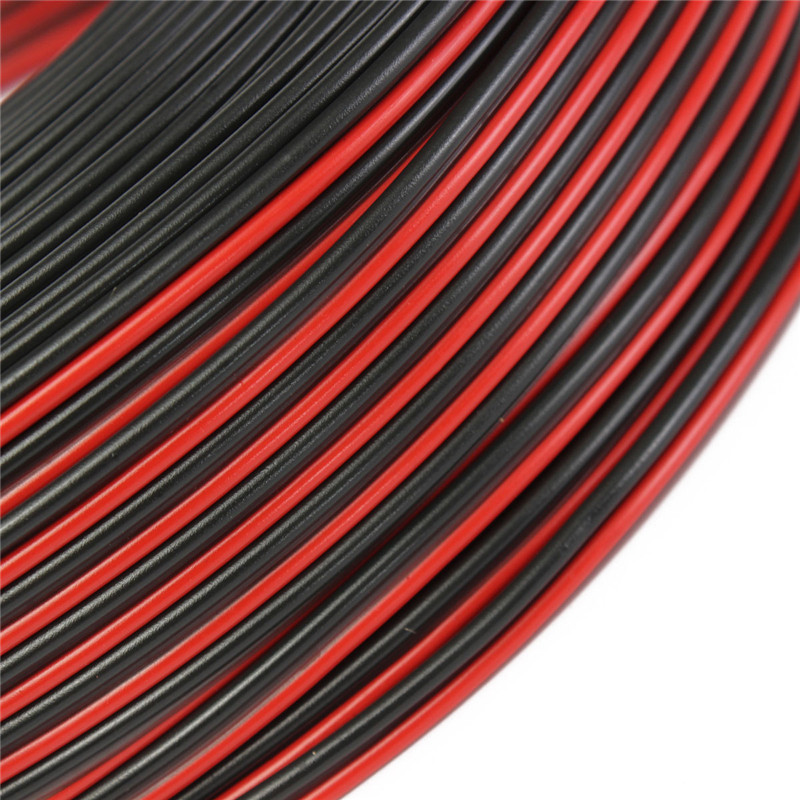 100m-2-x-050mm-Audio-Cable-Loudspeaker-Speaker-Wire-BlackRed-HiFiCar-Motorcycle-1424019