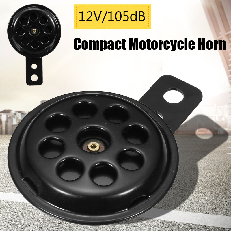 12V-105dB-Motorcycle-Car-Truck-Loud-Horn-Black-Metal-Custom-Waterproof-1357572