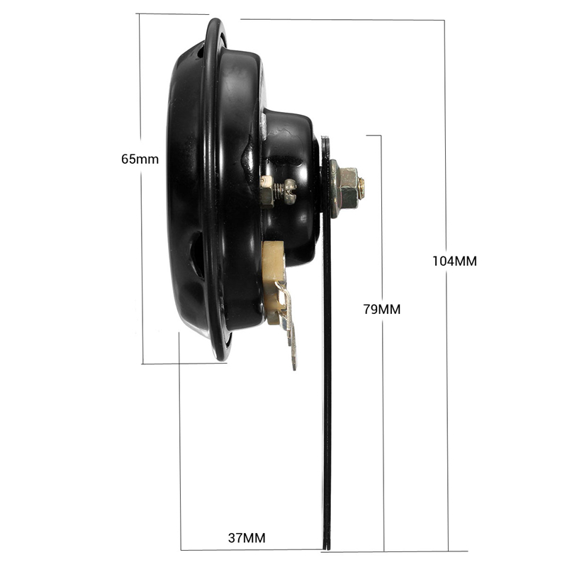 12V-105dB-Motorcycle-Car-Truck-Loud-Horn-Black-Metal-Custom-Waterproof-1357572