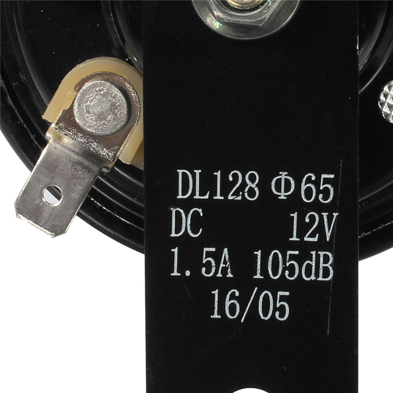 12V-105dB-Motorcycle-Car-Truck-Loud-Horn-Black-Metal-Custom-Waterproof-1357572