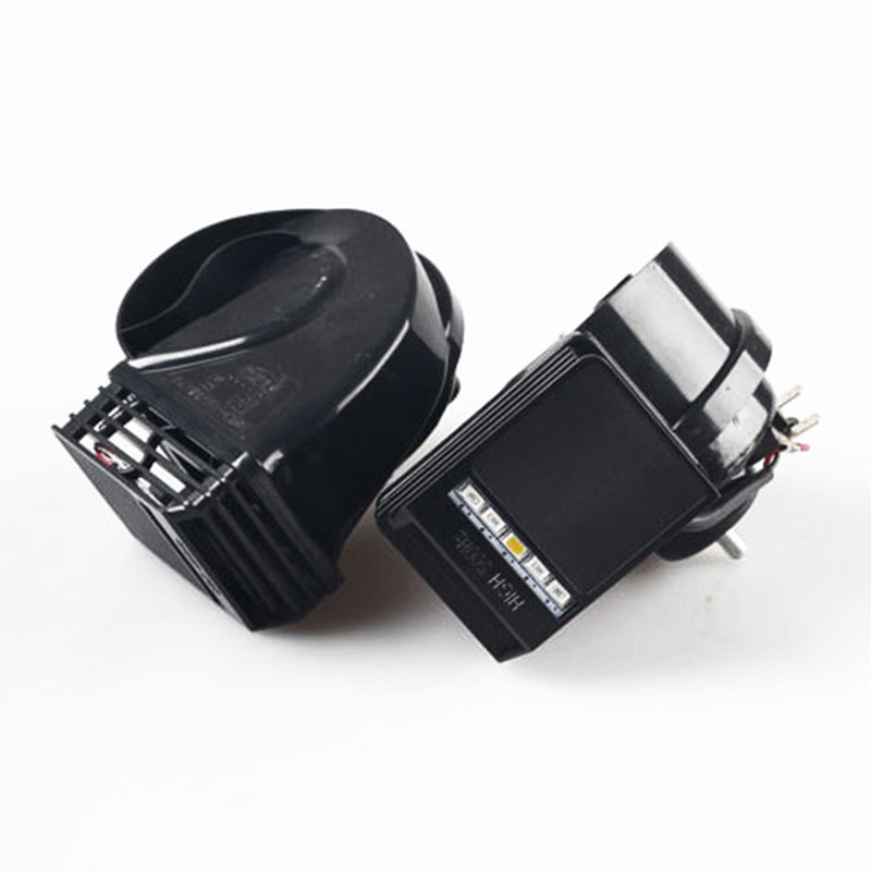 12V-10A-110db-50W-Motorcycle-Snail-Horns-With-LED-Lamp-Steel-1346079