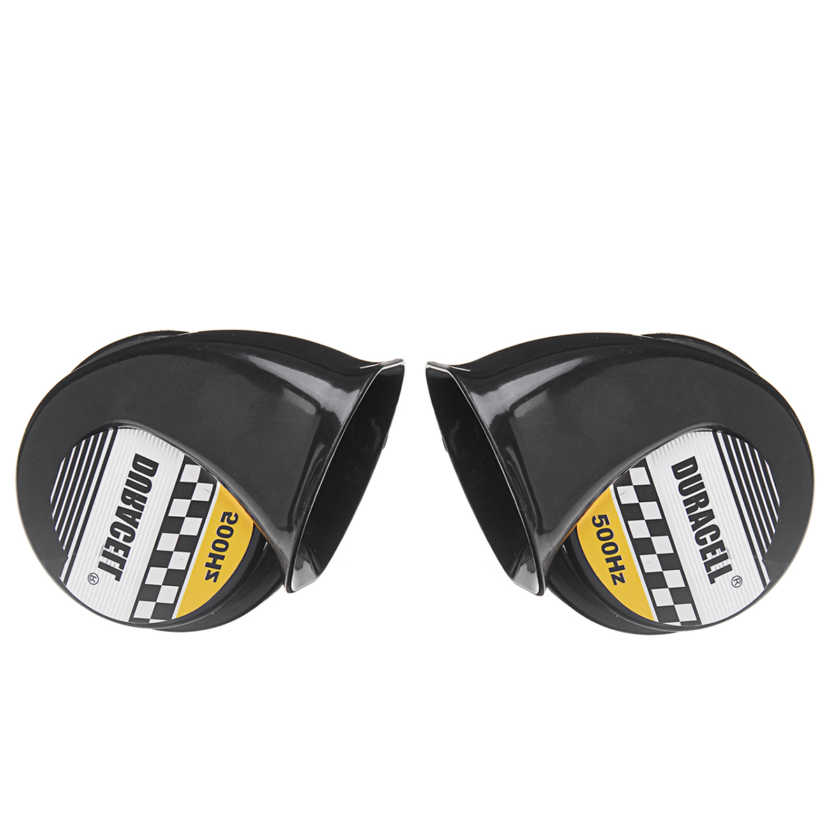 12V-110db-Black-Twin-Snail-Horn-High-Low-Tone-Car-Horn-Loud-1472974