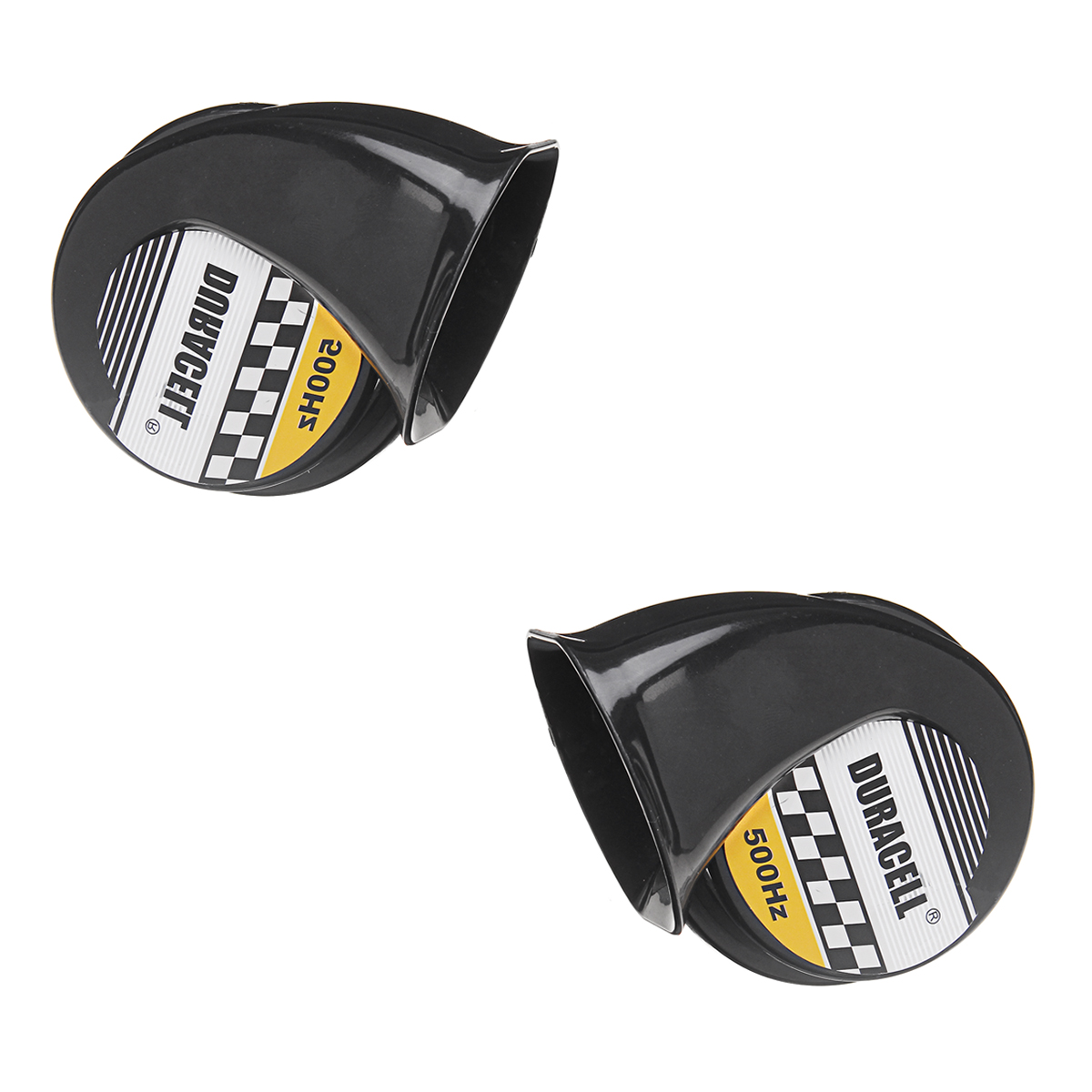 12V-110db-Black-Twin-Snail-Horn-High-Low-Tone-Car-Horn-Loud-1472974