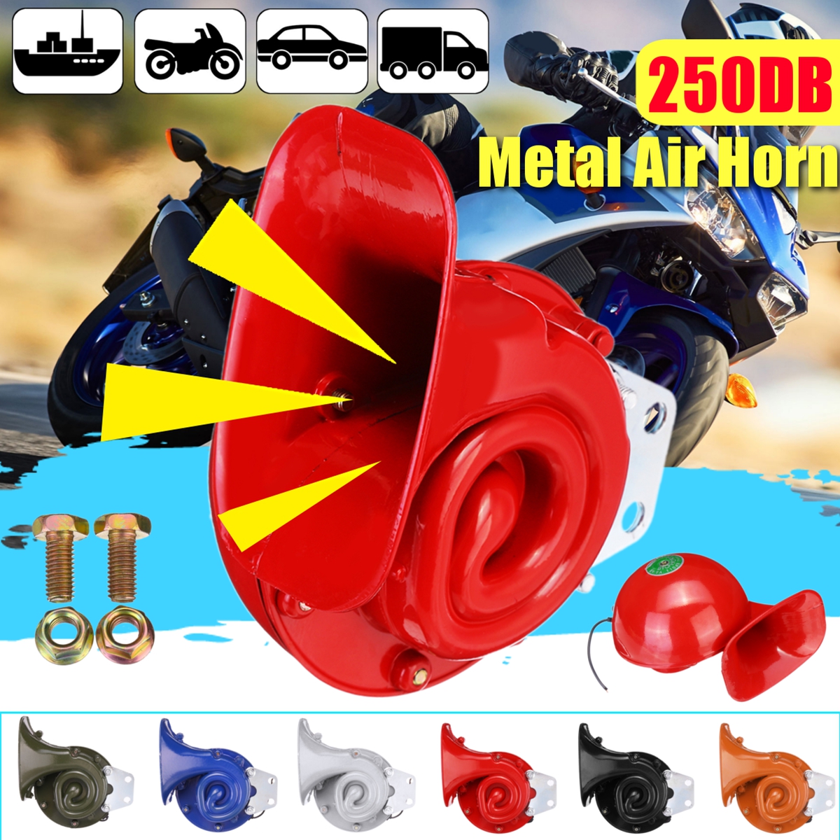 12V-250dB-Metal-Electric-Bull-Horn-Super-Loud-Raging-Sound-Universal-For-Car-Motorcycle-1609895