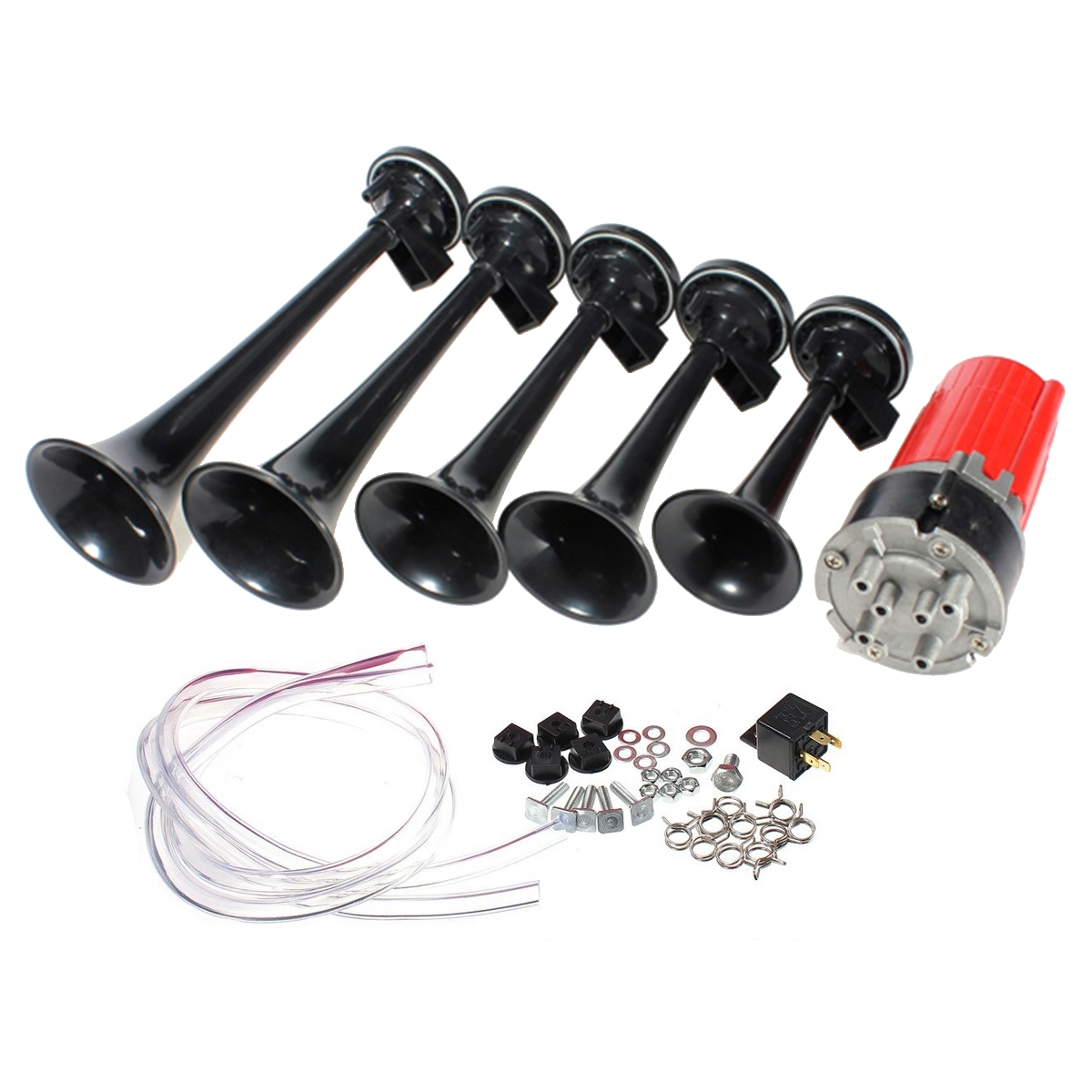 12V-5-Trumpet-Musical-Dixie-Car-Air-Horn-Dukes-of-Hazzard-For-Car-Truck-Boat-56048