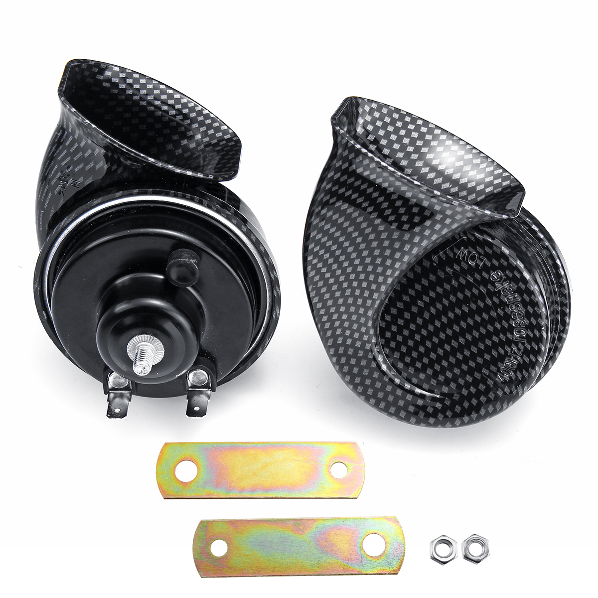 12V-Horn-Air-Twin-Snail-Set-Siren-Loud-Dual-Two-Tone-Fittings-Truck-Van-Boat-1484069