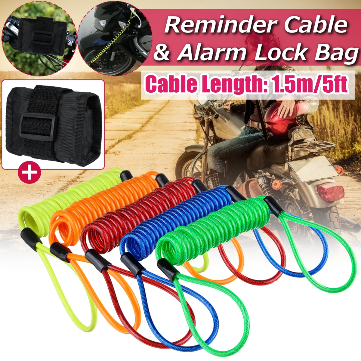 15m5ft-Reminder-Cable-With-Alarm-Lock-Bag-For-Motorcycle-Bike-5-Color-1670294