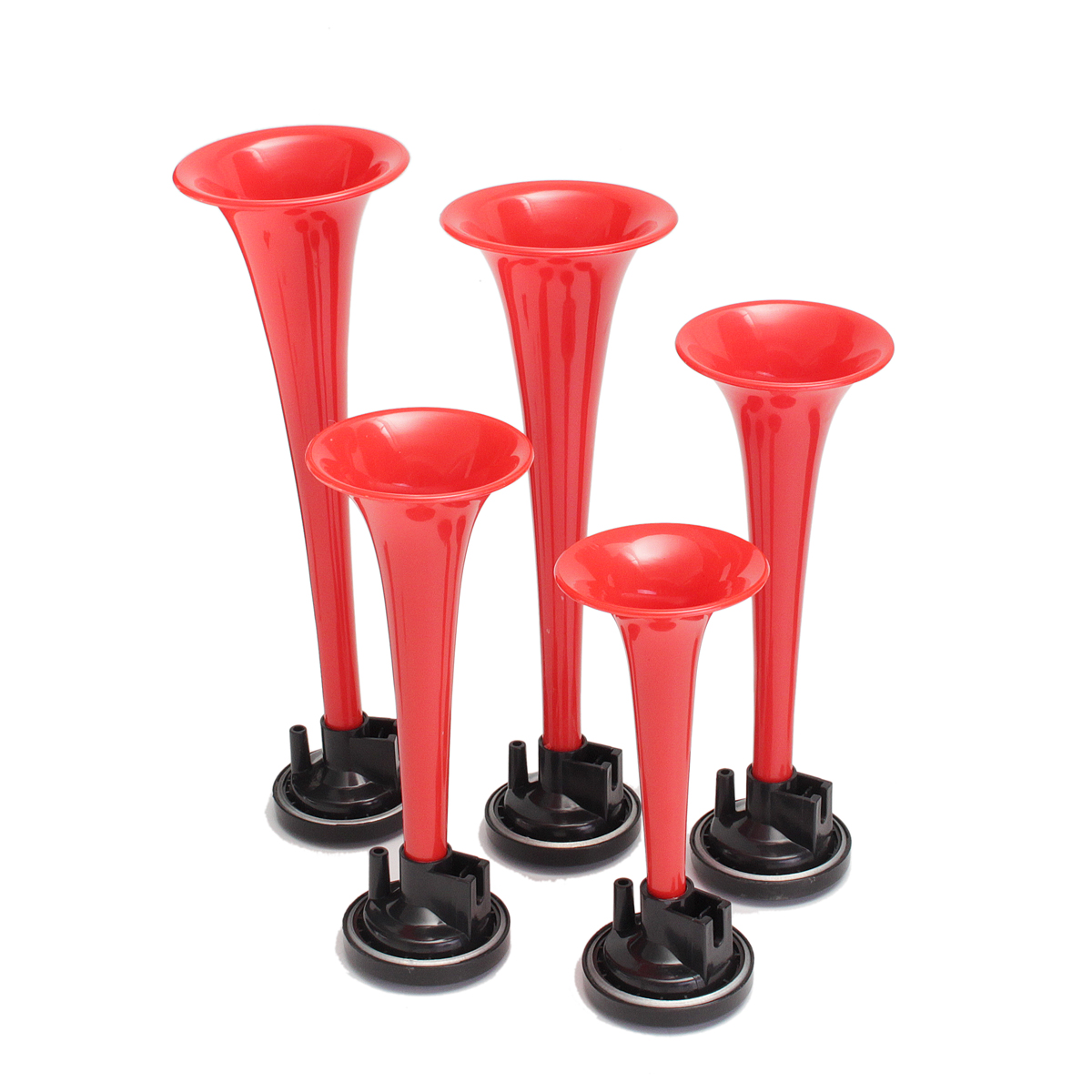 178DB-12V-Compressor-Air-Horn-Kit-Red-Trumpets-Dukes-for-Car-Truck-Boat-1359383