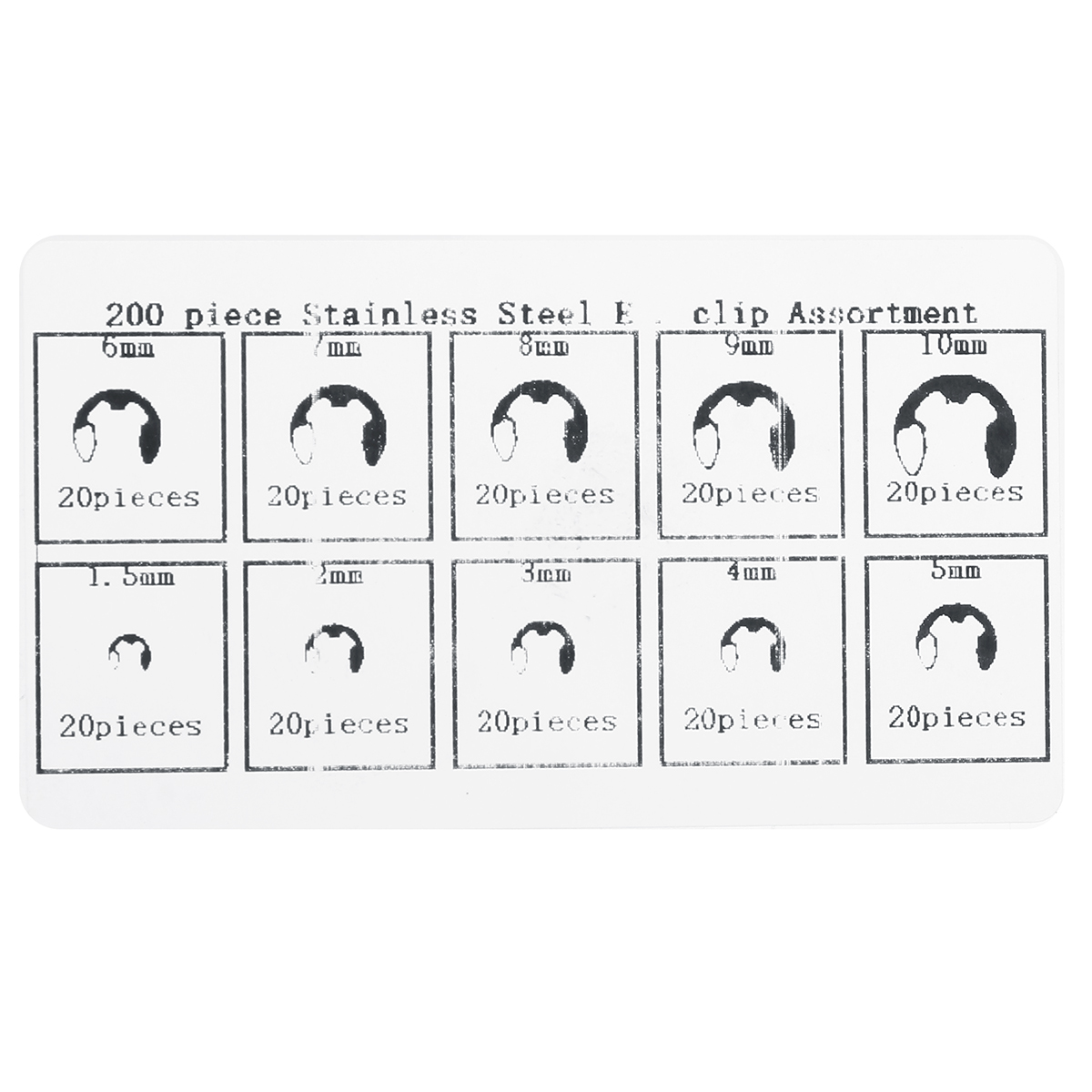 200Pc-E-Clip-Retaining-Snap-Ring-E-type-Circlip-Assortment-Kit-15-10mm-Stainless-Steel-1574227