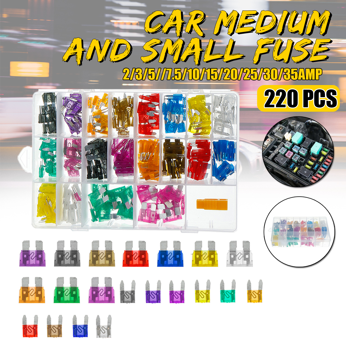 220Pcs-Auto-Assorted-Mini--Standard-Blade-Fuses-ATM-ATO-Fuse-Set-2-35A-1505334