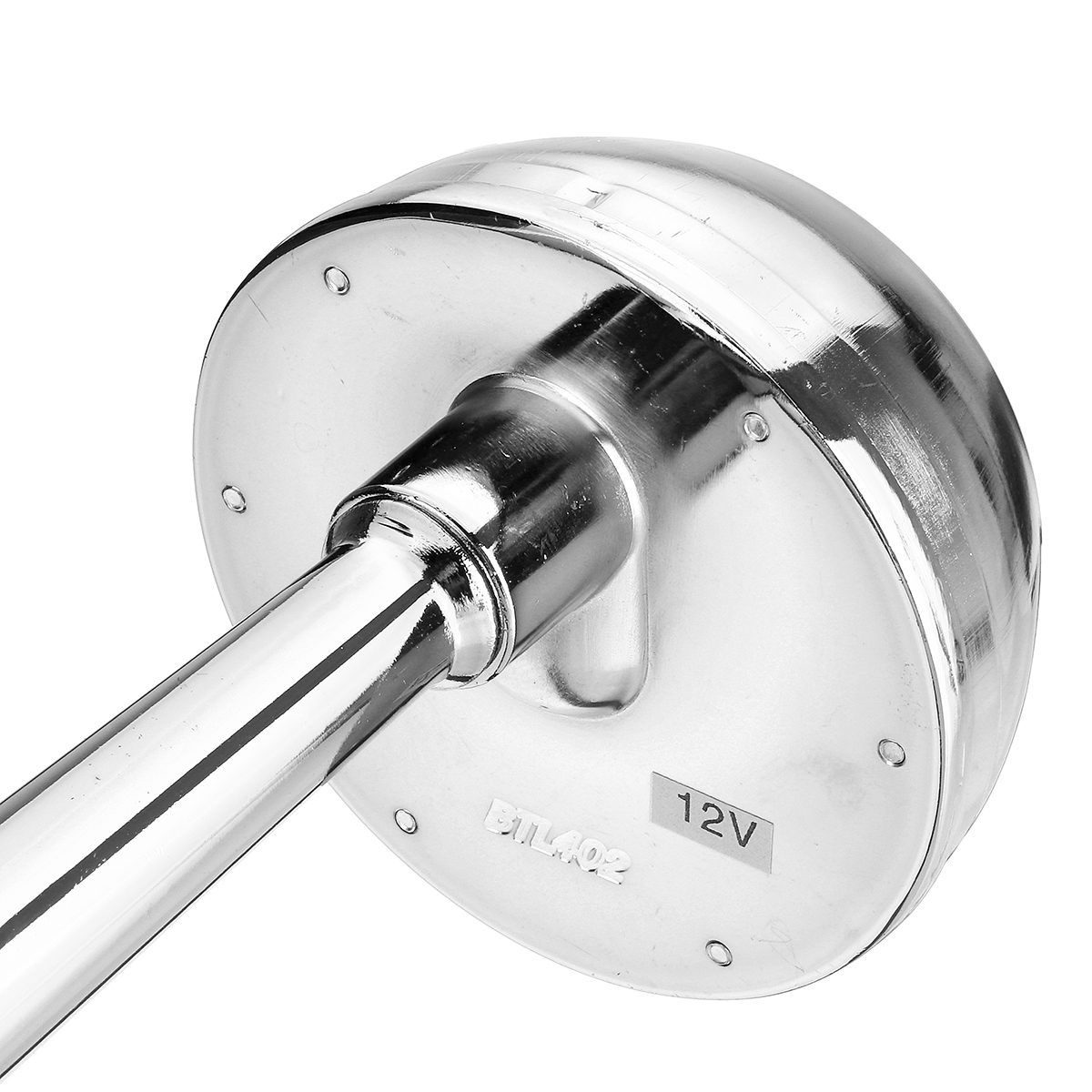 2Pcs-12V-126db-130hz-Single-Chrome-Metal-Electric-Horn-Short-Tube-1485584