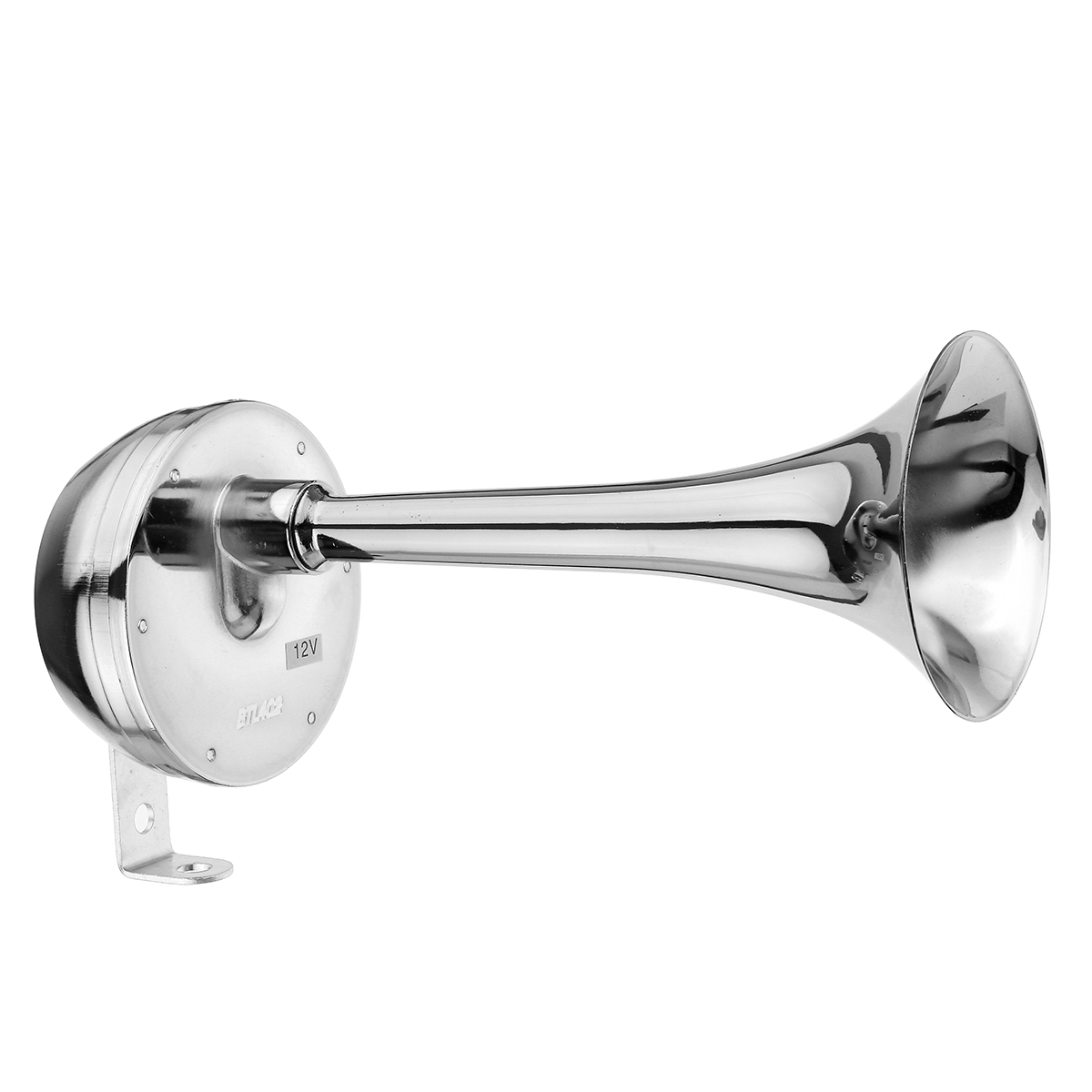 2Pcs-12V-126db-130hz-Single-Chrome-Metal-Electric-Horn-Short-Tube-1485584