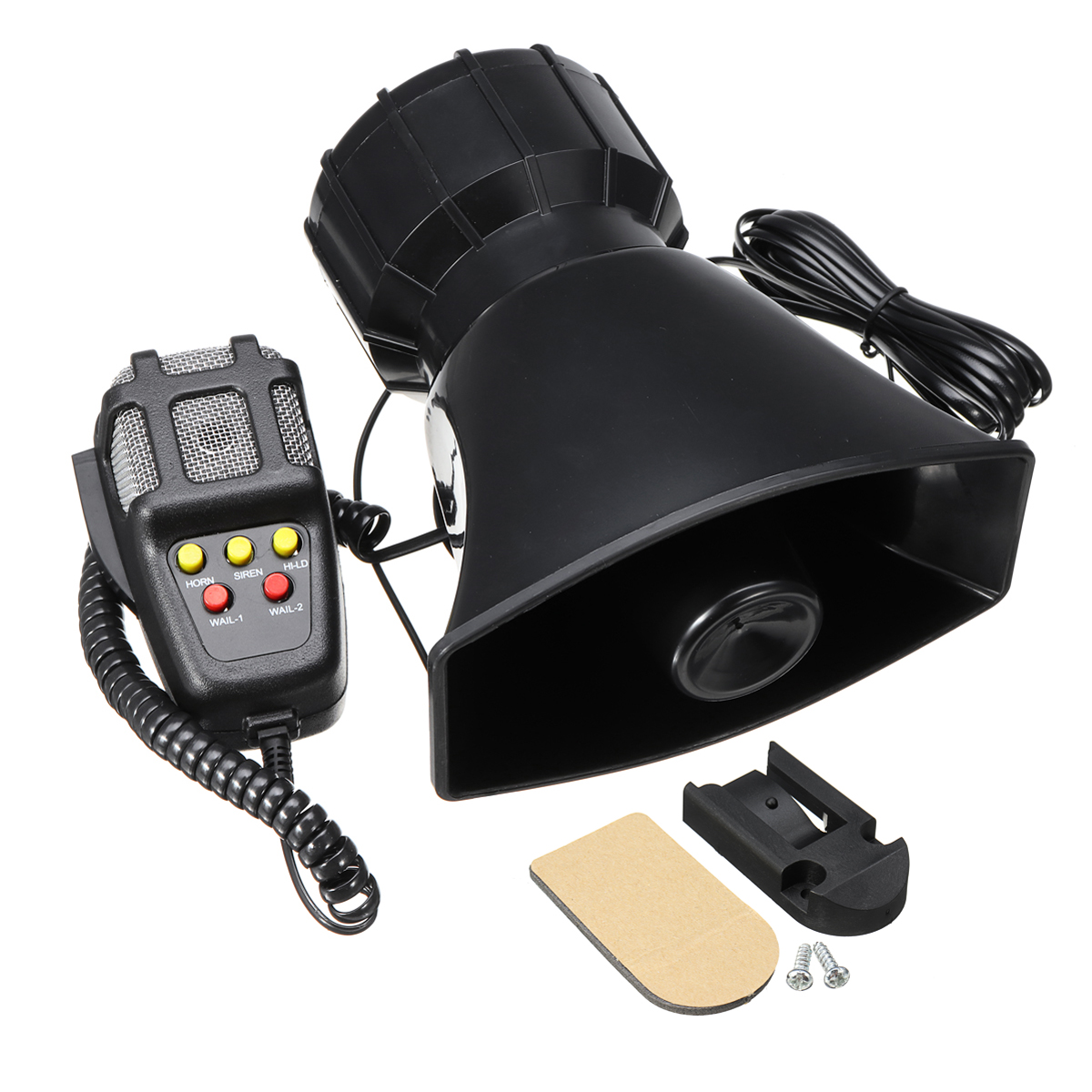 300db-12V-5-Sound-Electric-Air-Horn-General-Tone-Alarm-Car-Horn-With-Mic-1428669