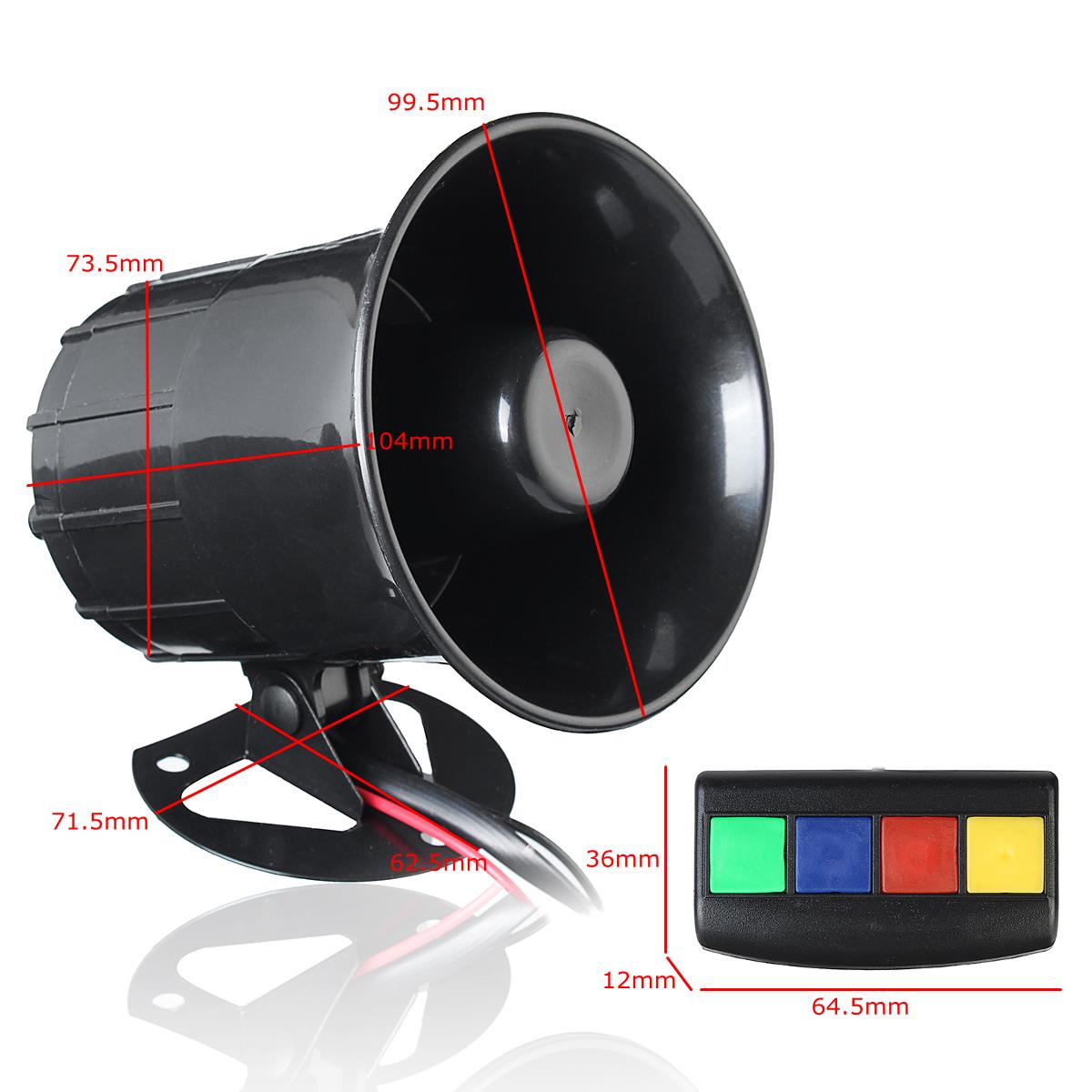 4-Sound-Loud-110dB-30W-12V-Alarm-Fire-Horn-Siren-Speaker-For-Car-Motorcycle-RV-1286882