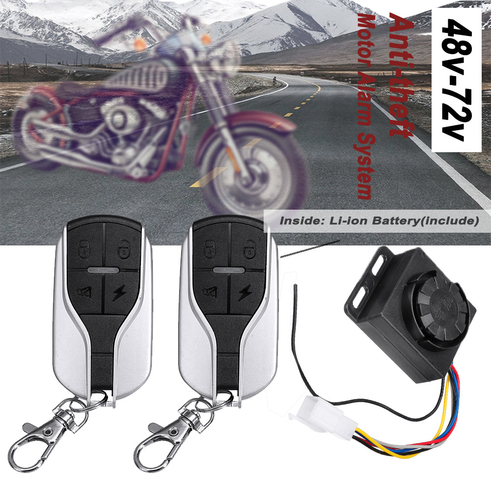48V-72V-125dB-Anti-theft-Motorcycle-Scooter-Alarm-2-Remote-Control-Security-System-1453882