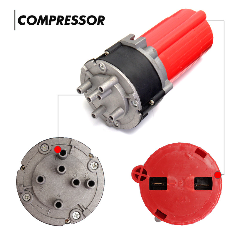 5pcs-178DB-12V-Compressor-Air-Horn-Kit-Silver-Trumpets-Chrome-Dukes-Car-Truck-1352283