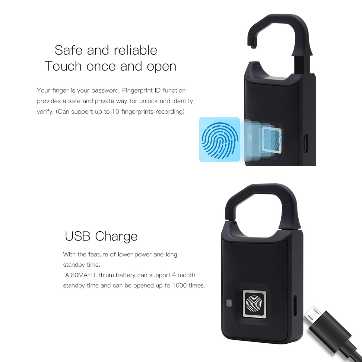 ANYTEK-P4-Smart-Fingerprint-Padlock-Keyless-Lock-USB-Charging-Waterproof-1454136