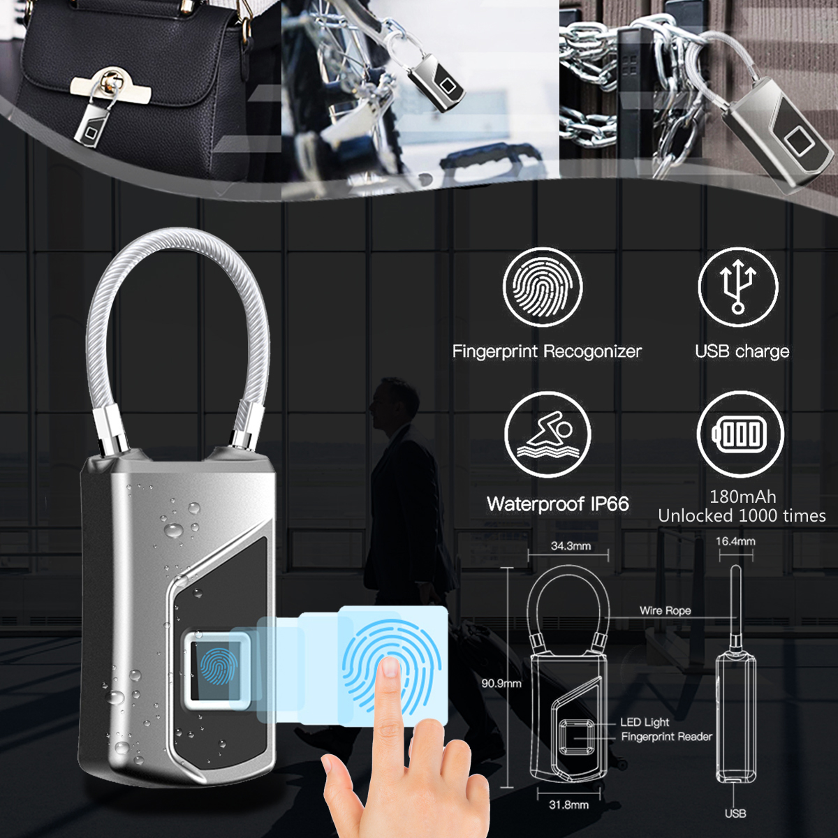 Anytek-L1-Waterproof-Smart-Fingerprint-Padlock-Keyless-Door-Lock-USB-Charge-Anti-theft-1454607
