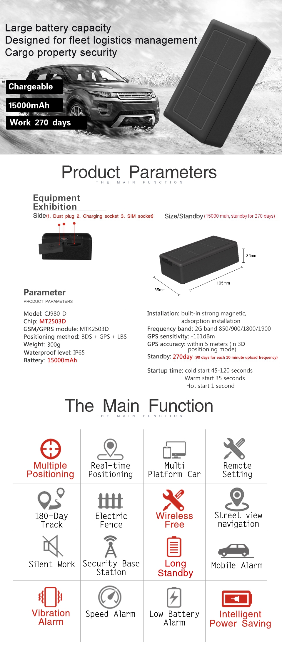 Enusictrade-CJ980-15000mAh-GPSGLONASSLBS-Waterproof-Tracker-Magnetic-Locator-Voice-Free-Web-APP-For--1540819