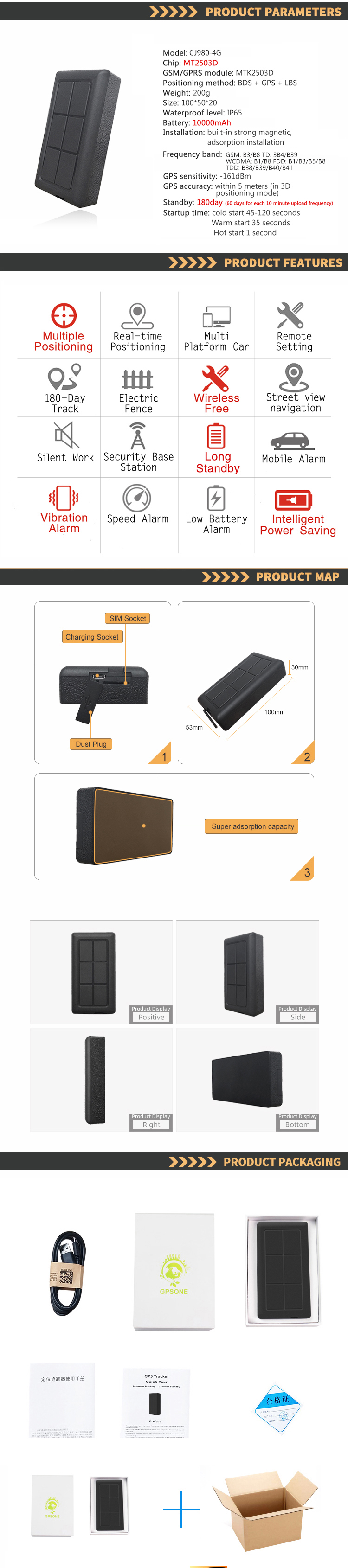 Enusictrade-CJ980-4G-LTE-TDD-LTE-FDD-WCDMA-TD-SCDMA-GSM-Rear-Time-GPS-Tracker-Magnetic-Waterproof-50-1591670