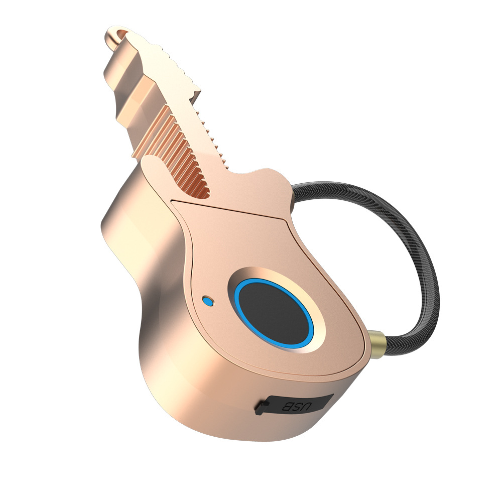 Fingerprint-APP-bluetooth-Padlock-Guitar-Style-Keyless-Anti-theft-Smart-Lock-Wireless-With-Steel-Wir-1588813