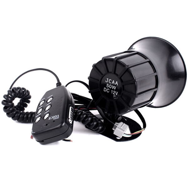 Motorcycle-Car-6-Sound-Loudspeaker-Horn-Speaker-Alarm-With-Mic-973617