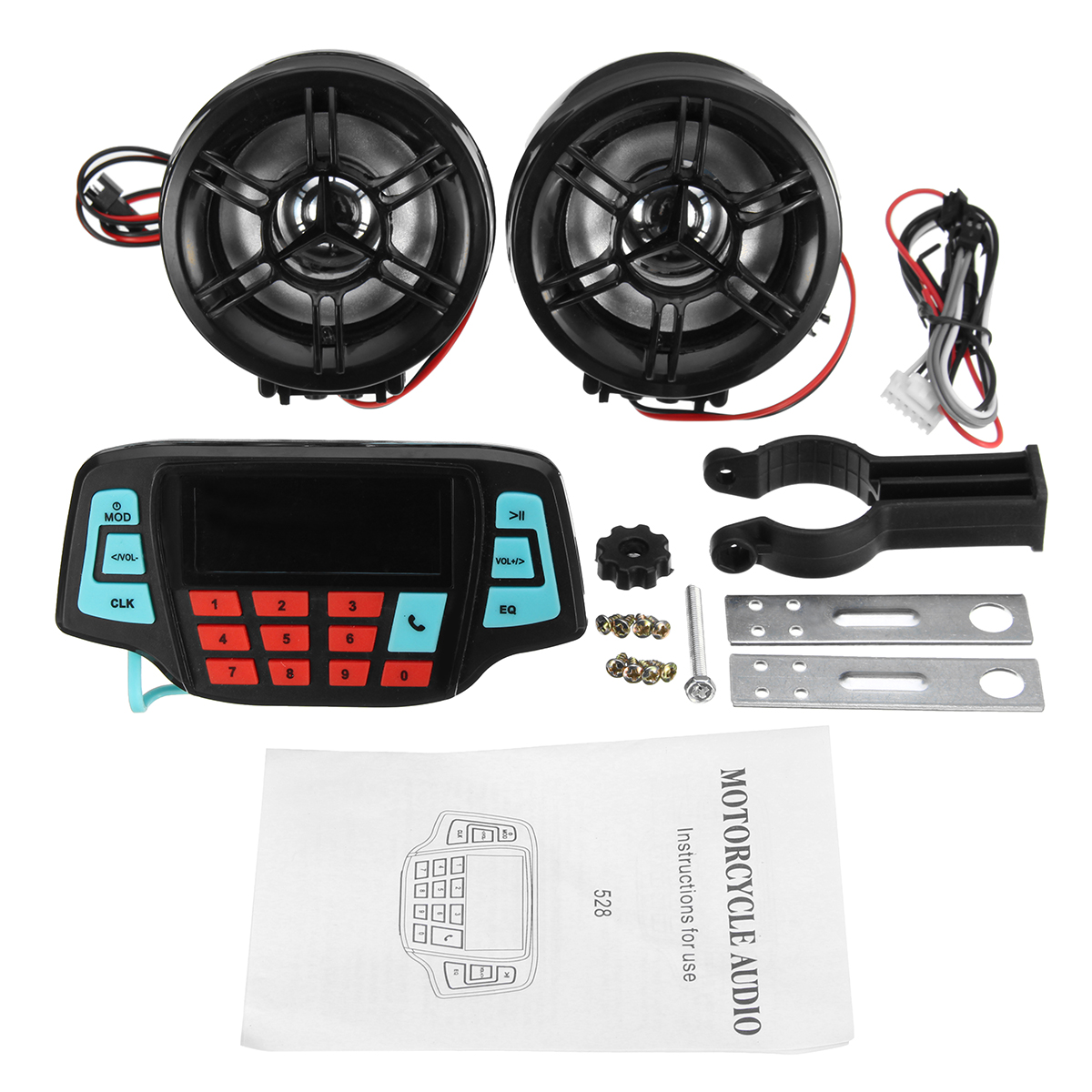 Motorcycle-Handlebar-MP3-Black-Speakers-Audio-System-USB-SD-FM-with-bluetooth-Function-1289850