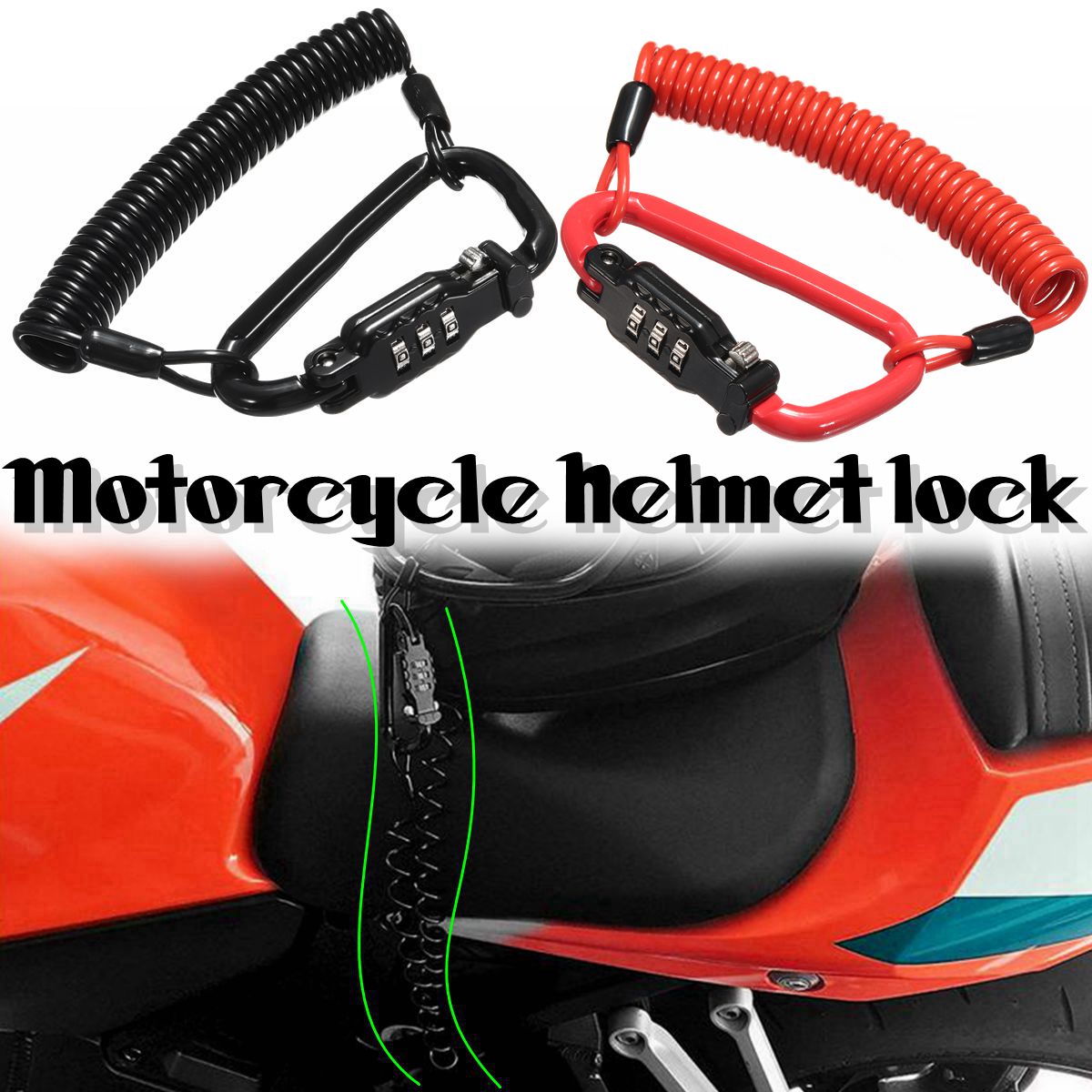 Motorcycle-Scooter-Security-Helmet-Lock-Combination-Coded-PIN-with-T-Bar-Rubber-Cable-1214900