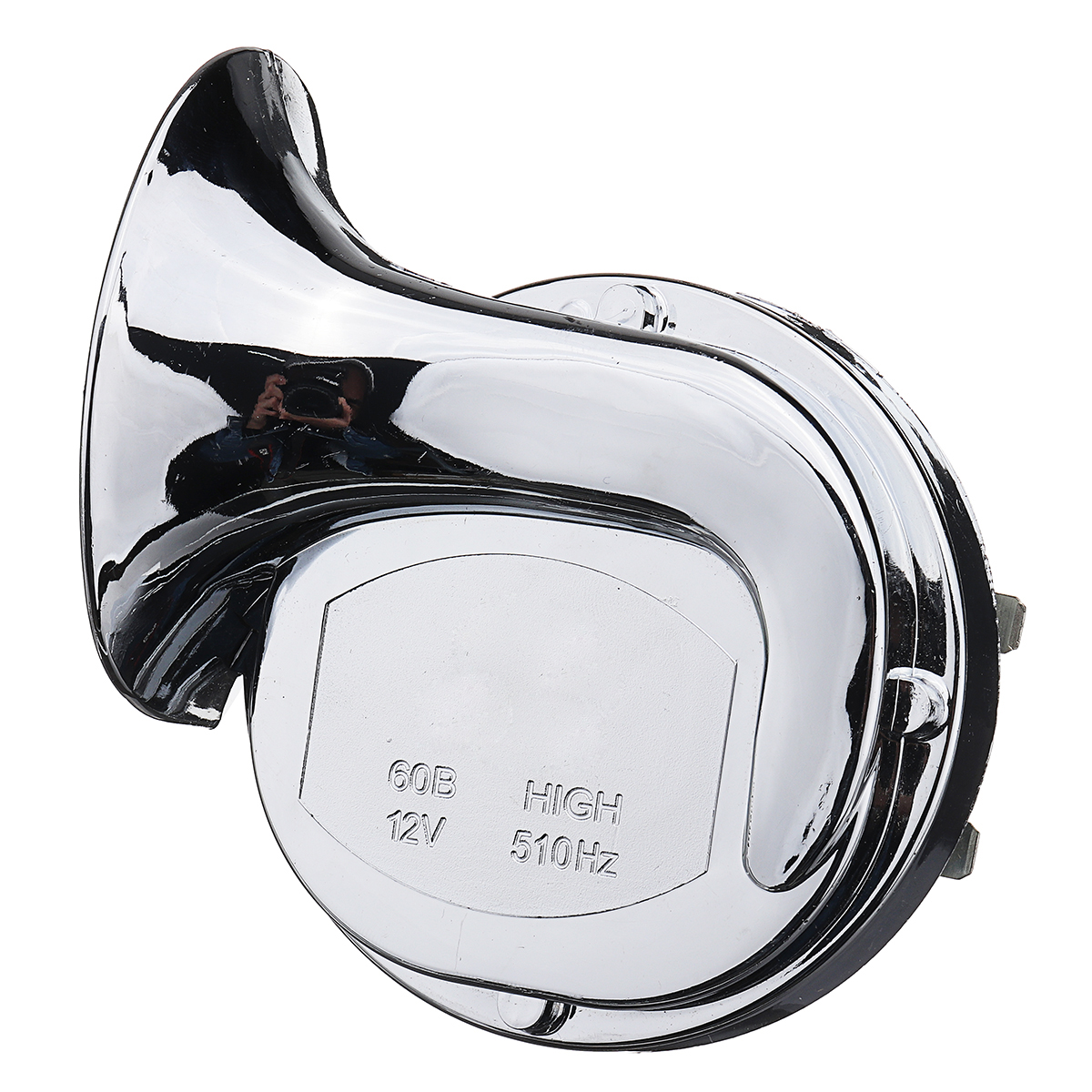 Pair-12V-110dB-Chrome-Dual-Tone-Air-Snail-Horn-For-Car-Van-Motorcycle-Universal-1302522