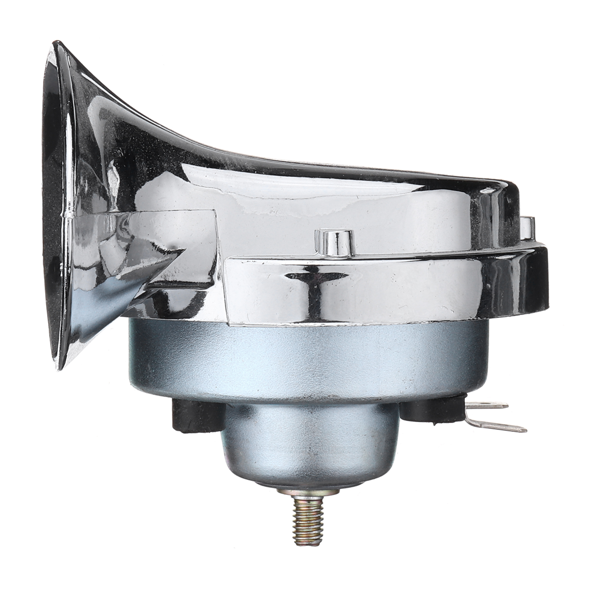 Pair-12V-110dB-Chrome-Dual-Tone-Air-Snail-Horn-For-Car-Van-Motorcycle-Universal-1302522