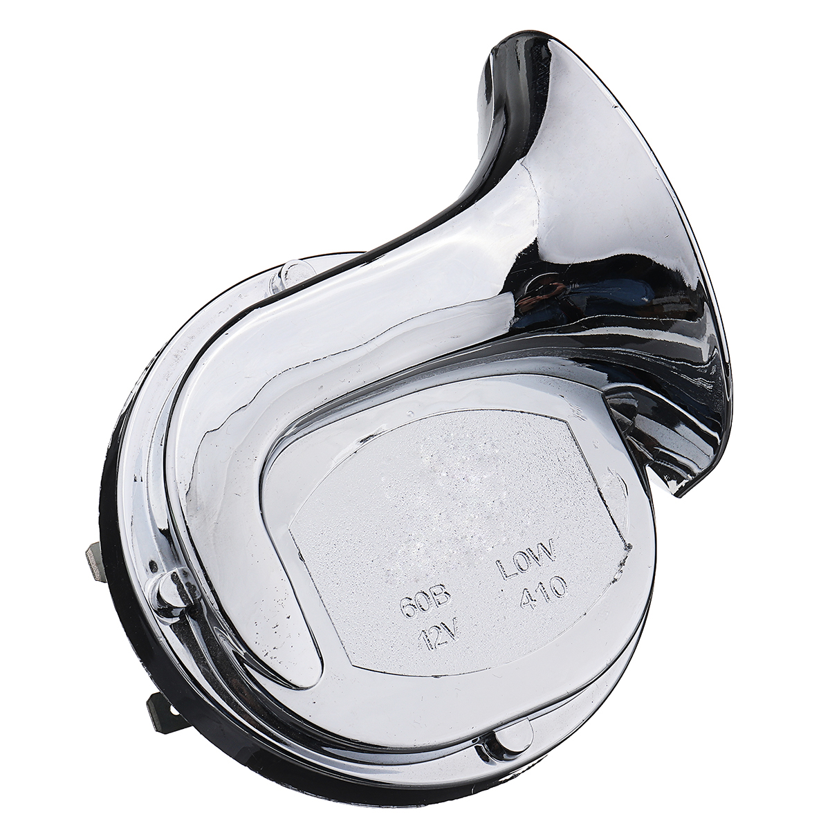 Pair-12V-110dB-Chrome-Dual-Tone-Air-Snail-Horn-For-Car-Van-Motorcycle-Universal-1302522