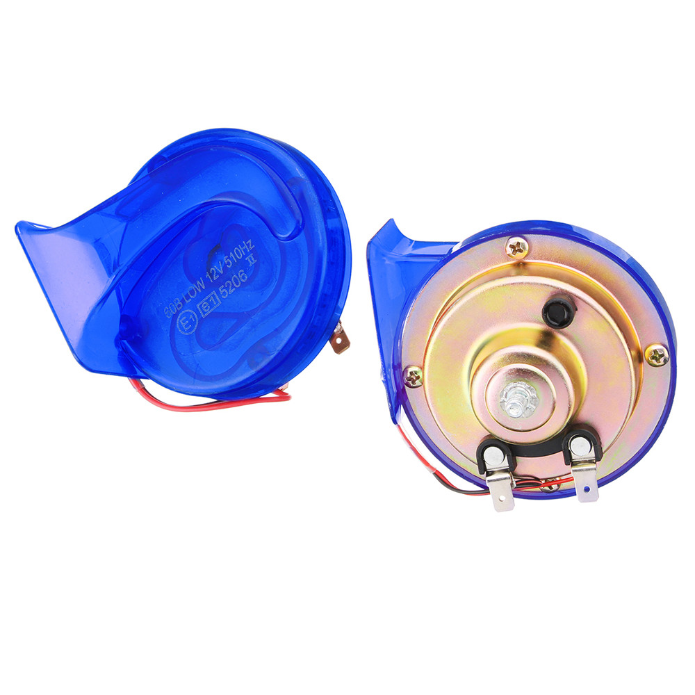 Pair-12V-110dB-Universal-Blue-Super-Loud-Air-Snail-Horn-For-Car-Van-Motorcycle-1317794