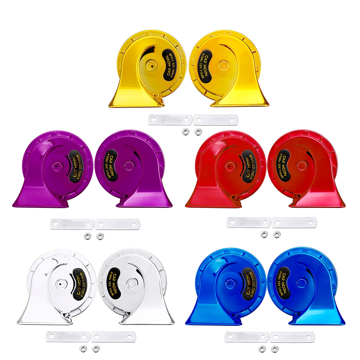 Pair-12V-115dB-Super-Loud-Car-Motorcycle-Dual-Tone-Electric-Snail-Horn-Universal-1364317