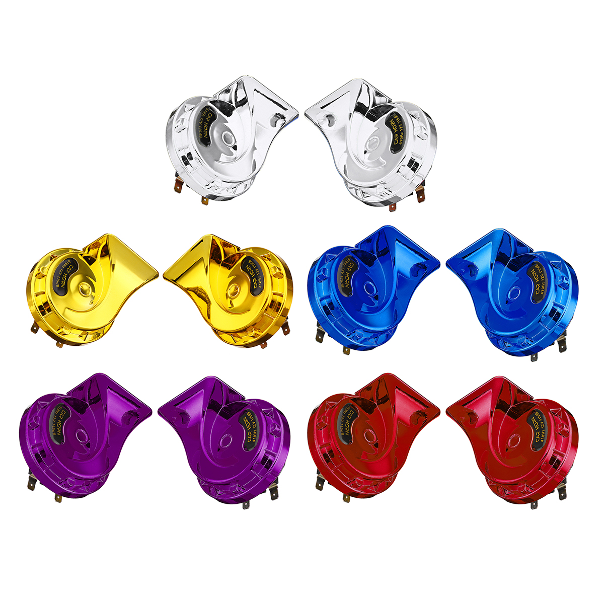 Pair-12V-115dB-Super-Loud-Car-Motorcycle-Dual-Tone-Electric-Snail-Horn-Universal-1364317