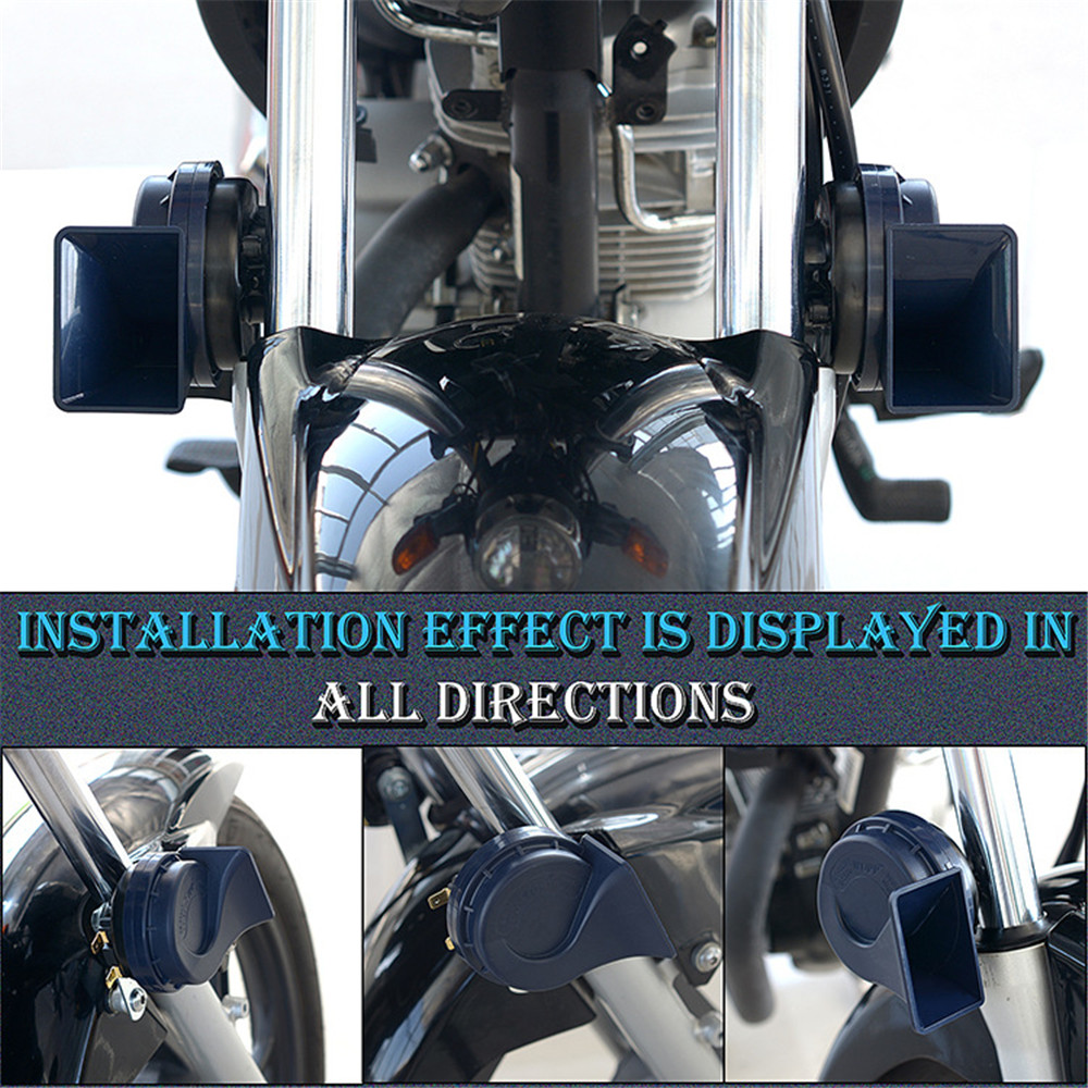 Pair-12V-36W-118dB-Loud-Waterproof-Car-Snail-Motorcycle-Horns-Speaker-Amplifier-1294290