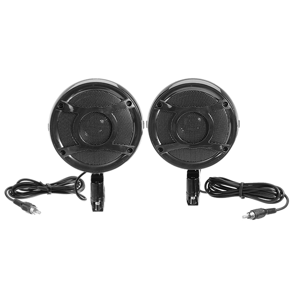 Pair-Motorcycle-Bike-Waterproof-Speaker-Amplifier-Music-Horn-35-inch-Black-1155938