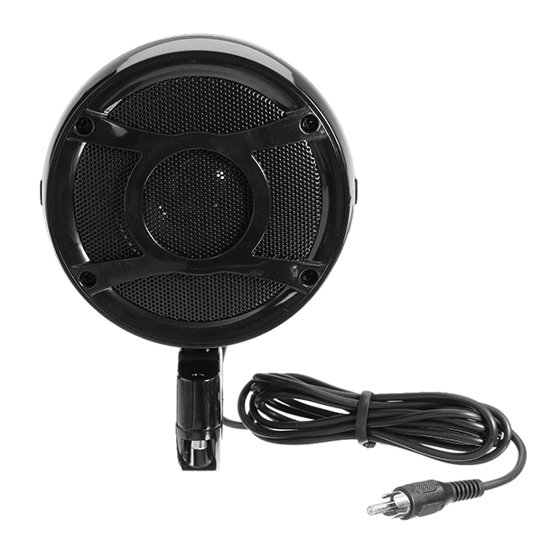 Pair-Motorcycle-Bike-Waterproof-Speaker-Amplifier-Music-Horn-35-inch-Black-1155938