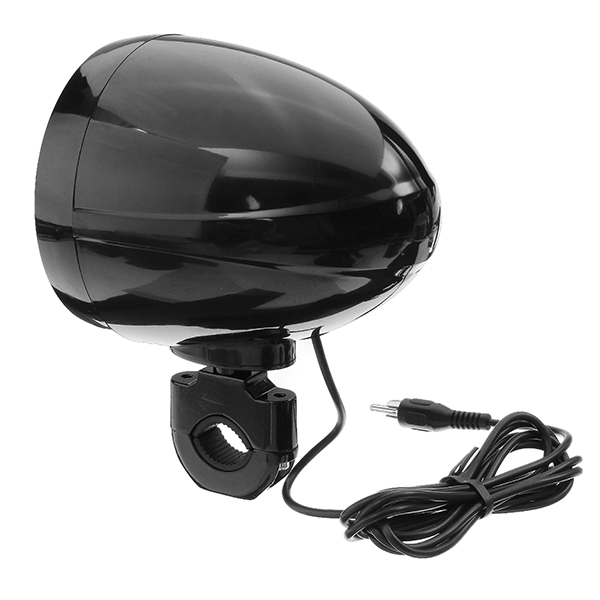 Pair-Motorcycle-Bike-Waterproof-Speaker-Amplifier-Music-Horn-35-inch-Black-1155938