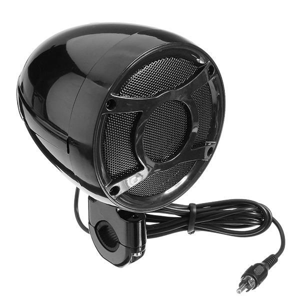 Pair-Motorcycle-Bike-Waterproof-Speaker-Amplifier-Music-Horn-35-inch-Black-1155938