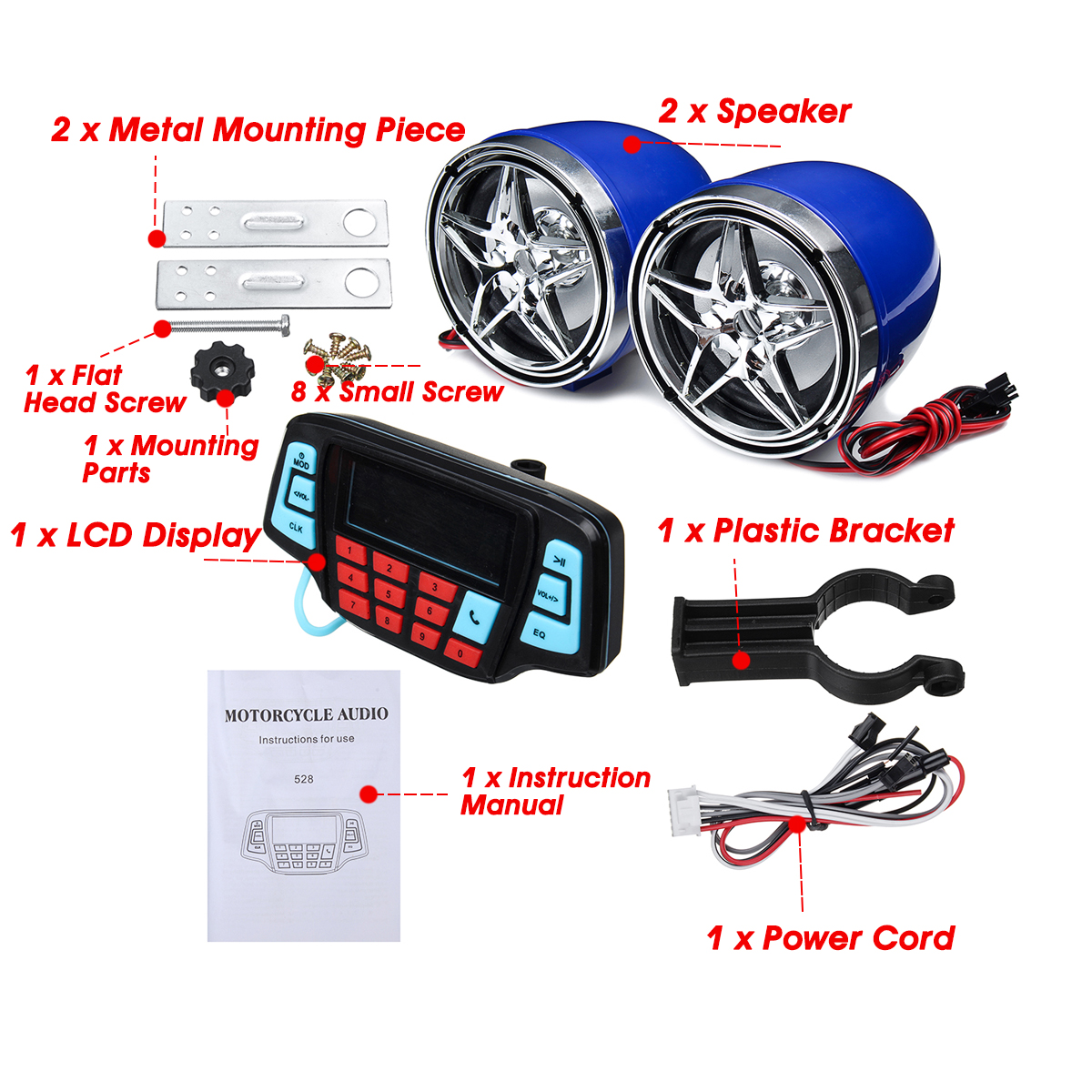 Universal-Motorcycle-Handlebar-bluetooth-Speaker-Stereo-Audio-Radio-MP3-System-1572471