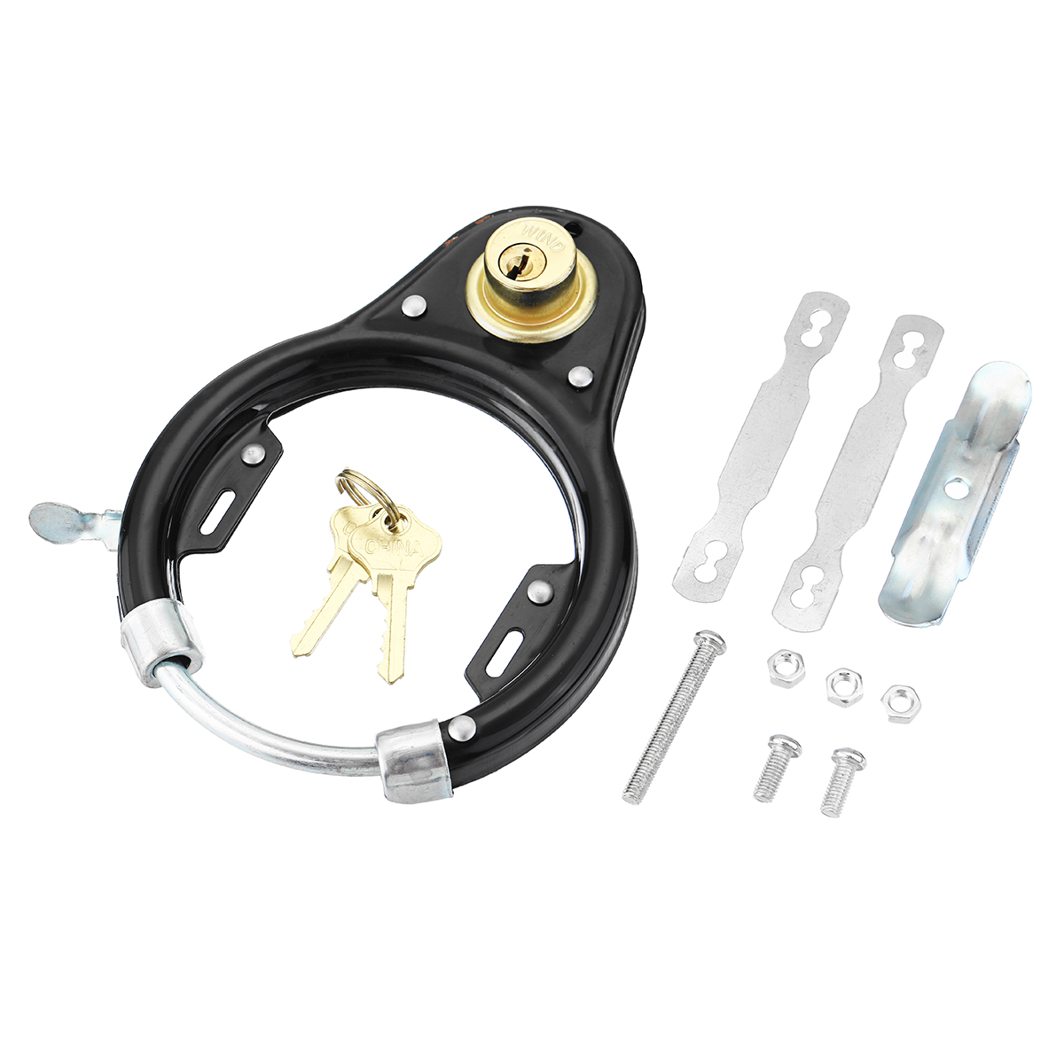 Vintage-Bicycle-Lock-Pad-Bike-Cycle-Wheel-Tire-Scooter-Motorbike-Security-Locks-1399577