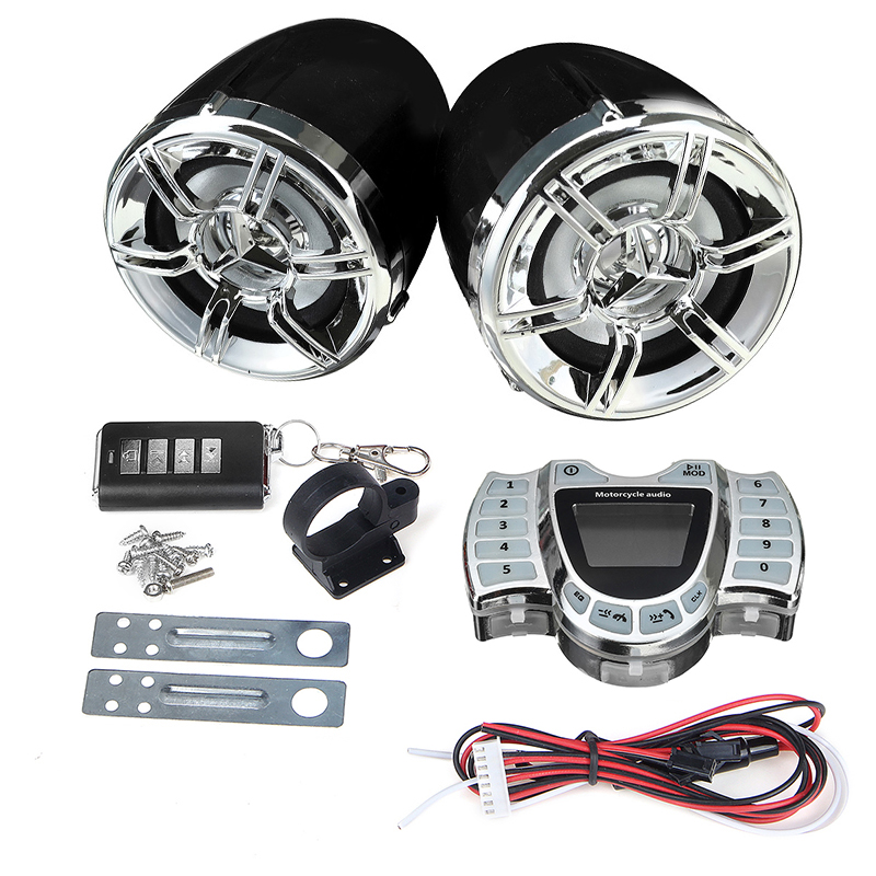 Waterproof-Motorcycle-LED-bluetooth-Handlebar-Audio-Alarm-System-LCD-Clock-Display-FM-Radio-USB-Ster-1610319