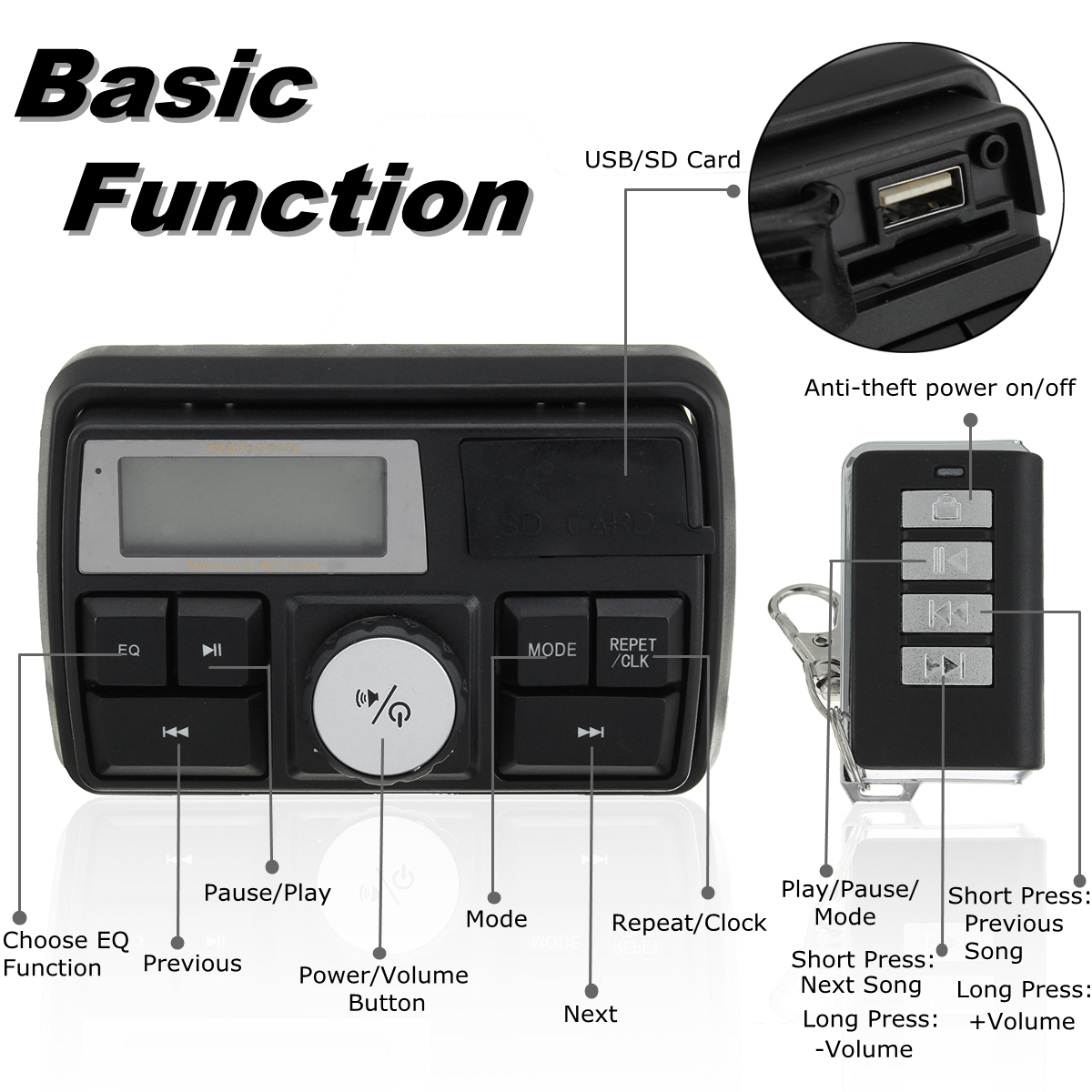 bluetooth-Audio-FM-Radio-MP3-Stereo-Speaker-Sound-System-Motorcycle-Bike-ATV-UTV-1425153